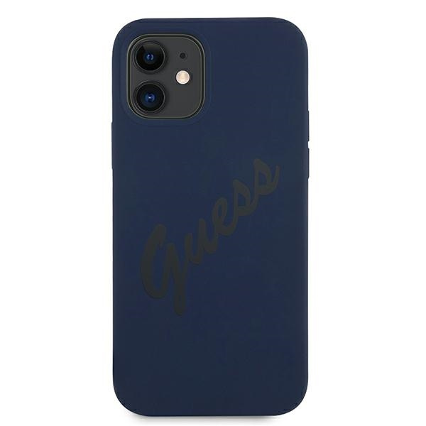 Guess GUHCP12SLSVSBL iPhone 12 mini5,4" niebieski/blue hardcase Script Vintage