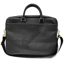 Guess Torba GUCB15PUSASBK 16"czarny/black Saffiano Script