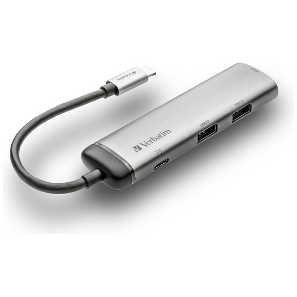 Verbatim Adapter Hub USB-C - USB-C/      2xUSB-A 3.0/HDMI aluminiowy/aluminum 49140