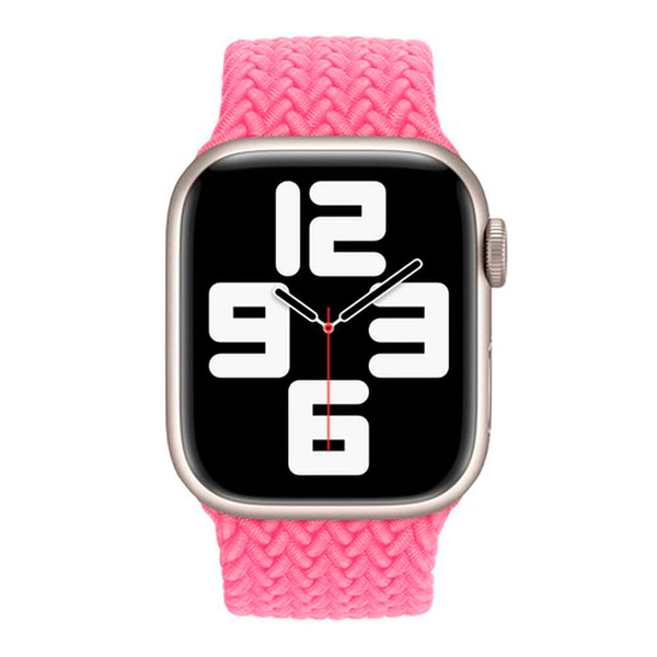 APPLE STRAP APPLE WATCH 3K439ZM/A BRAIDED SOLO LOOP 44/45/46/49MM SIZE 4 FLAMINGO ORIGINAL SEAL