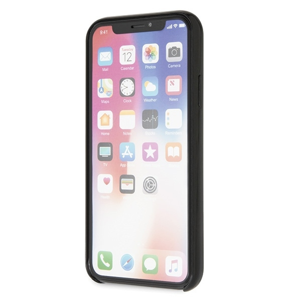 KARL LAGERFELD KLHCPXPH2IR IPHONE X/XS CZARNY/BLACK GLITTER SIGNATURE - GLOW IN THE DARK