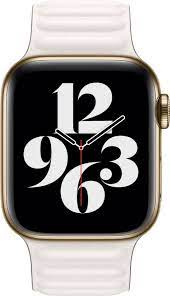 ORYGINALNA OPASKA APPLE LEATHER LINK MJKR3ZM/A S/M 44MM CHALK PO ZWROCIE