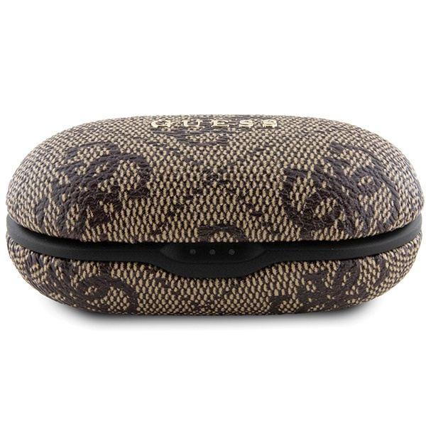 Guess słuchawki Bluetooth GUTWSP4EGWTWS + stacja dokująca ENC brązowy/brown 4G Metal