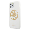 Guess GUHCN65TPUWHGLG iPhone 11 ProMax biały/white hard case Glitter 4G Circle Logo