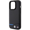 Etui BMW Leather Carbon MagSafe na iPhone 15 Pro Max - czarne