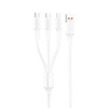 FONENG kabel XS01 3w1 3A 1.2M Biały