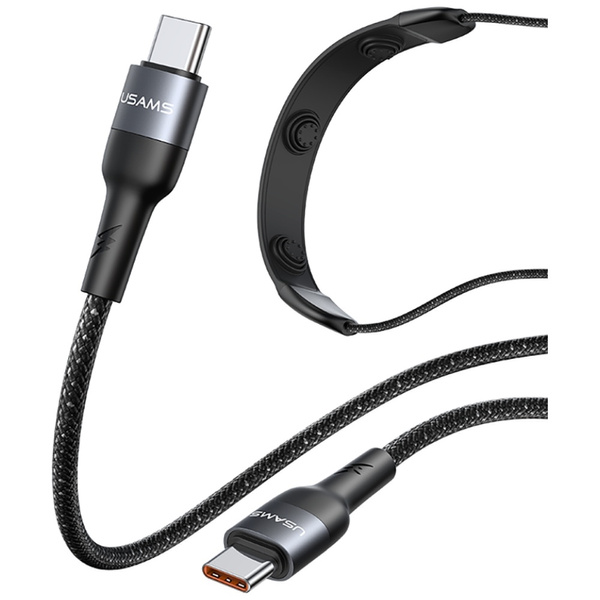 Kabel USAMS SJ759 U89 100W Fast Charging z masażerem czarny