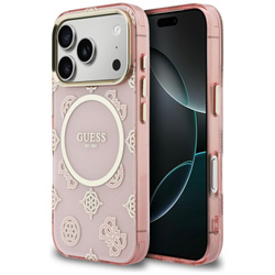 Etui Guess IML Peony Dot MagSafe do      iPhone 17 Pro różowy