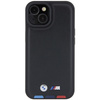 BMW BMHCP15S22PTDK iPhone 15 6.1" black/black Leather Stamp Tricolor
