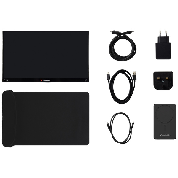 Monitor przenośny dotykowy Verbatim      LIGHT 14" FHD z powerbankiem 5000mAh czarny 32088