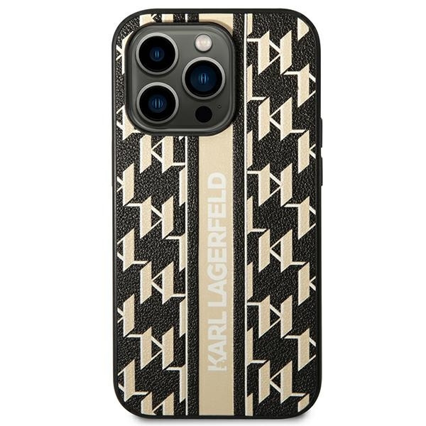 KARL LAGERFELD KLHCP14LPGKLSKW IPHONE 14 PRO 6,1" HARDCASE BRĄZOWY/BROWN MONOGRAM STRIPE