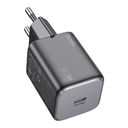 Ładowarka sieciowa do telefonu Hoco USB C QC PD 20W N40 czarna