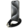 Guess GUHMP16SHCTSGNSK iPhone 16 6.1"    czarny/black hardcase Crossbody Cord Script MagSafe