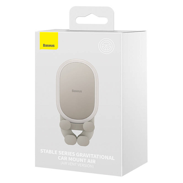 BASEUS STABLE GRAVITATIONAL CAR PHONE HOLDER TO VENTILATION GRID (CREAMY)