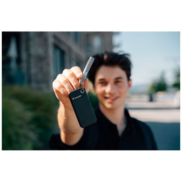 Dysk Zewnętrzny Verbatim Pocket SSD 1TB  - brelok do kluczy z kablem USB-C 3.2 gen.2 czarno-szary/black-grey 32190