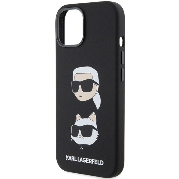 KARL LAGERFELD KLHCP15SSDHKCNK IPHONE 15 / 14 / 13 6.1" CZARNY/BLACK SILICONE KARL&CHOUPETTE HEAD