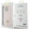 Guess GUHCP15XM4DGPP iPhone 15 Pro Max 6.7" jasnoróżowy/pink hardcase Silicone Logo Strass 4G