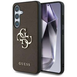 Etui Guess Grained Big 4G Logo Small      Classic Logo do Samsung Galaxy S25 Plus brązowy