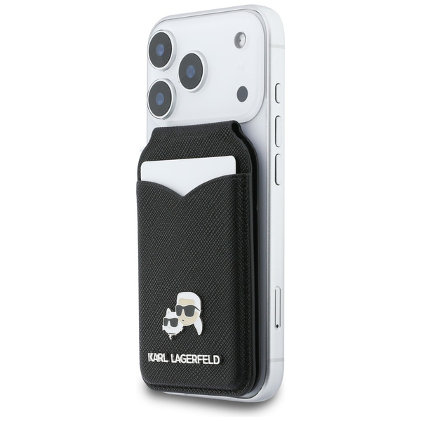 Portfel z lusterkiem Karl Lagerfeld      Stand Mirror MagSafe czarny