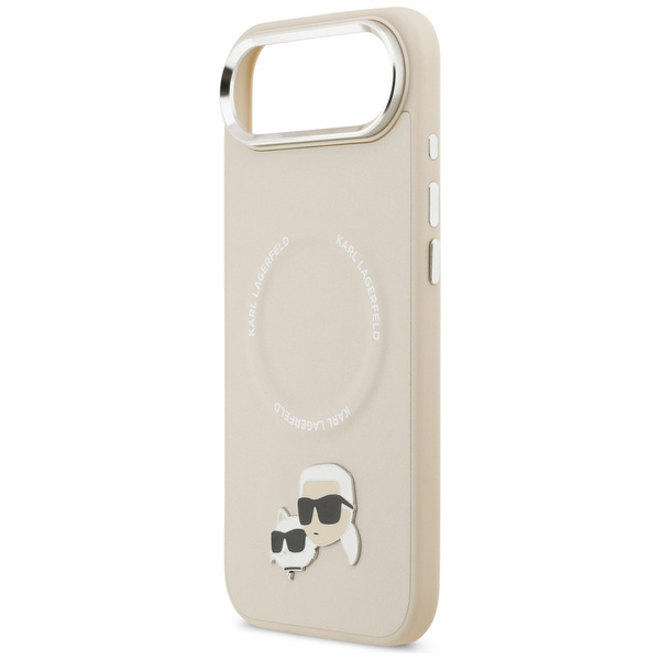 Etui Karl Lagerfeld Karl & Choupette     Pins MagSafe do iPhone Air beżowy