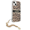 Guess GUHCP13SKBSLEO iPhone 13 mini 5,4"Leopard hardcase Gold Chain