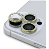 Zestaw 2w1 Guess BP Rhinestone szkło na  ekran i obiektyw aparatu do iPhone 16 Pro Max złoty