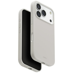 Etui UNIQ Lino do iPhone 17 Pro Magclick Charging jasno szary