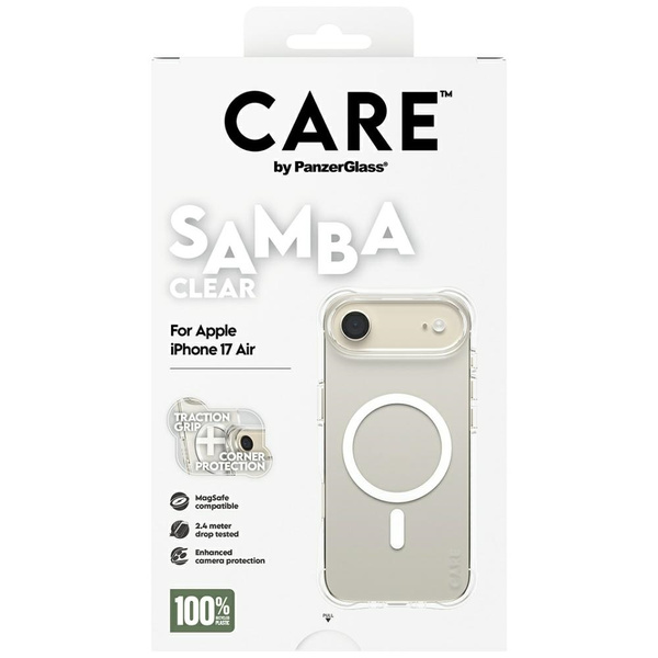 Etui CARE by PanzerGlass Fashionable     Samba w. White MagSafe do iPhone Air przezroczysty