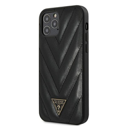 GUESS GUHCP12LPUVQTMLBK IPHONE 12 PRO MAX 6,7" CZARNY/BLACK HARDCASE V-QUILTED COLLECTION