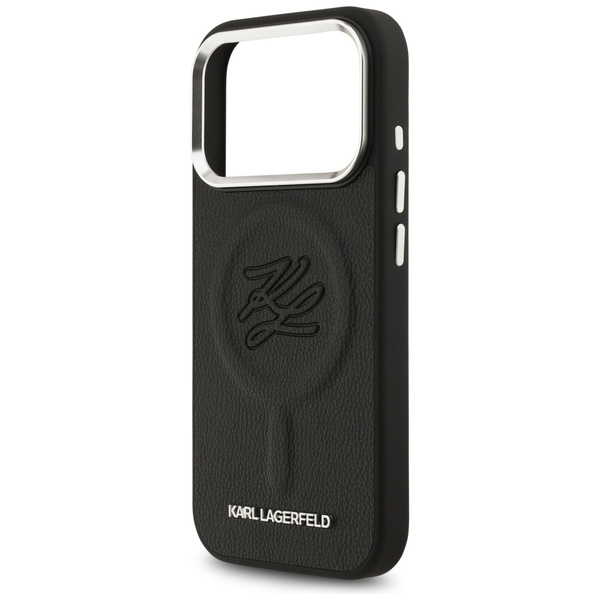 Etui Karl Lagerfeld Initial & Metal Logo MagSafe do iPhone 17 Pro Max czarny
