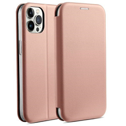 Beline Etui Book Magnetic iPhone 15 Pro 6,1" różowo złoty/rose gold