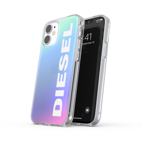 DIESEL SNAP CASE HOLOGRAPHIC WITH THE LOGO FW20 12 MINI HOLOGRAPHIC/WHITE