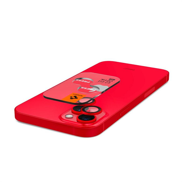 OSŁONA APARATU SPIGEN OPTIK.TR ”EZ FIT” CAMERA PROTECTOR 2-PACK IPHONE 14 / 14 PLUS RED
