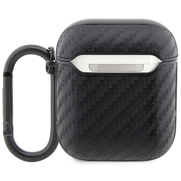 Etui BMW Carbon Double Metal Logo na AirPods 1/2 - czarne
