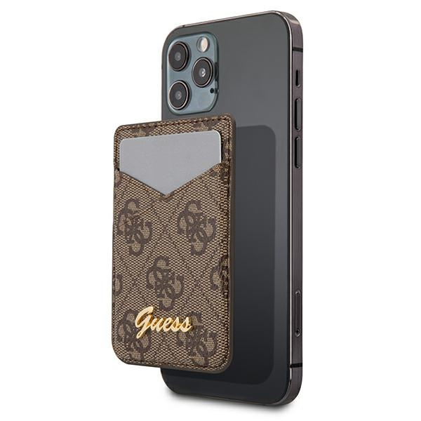 Guess Wallet Card Slot GUWMS4GTLBRMagSafe 4G brąz/brown