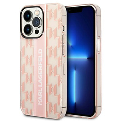 Etui Karl Lagerfeld Mono Vertical Stripe na iPhone 14 Pro 6,1" - różowe