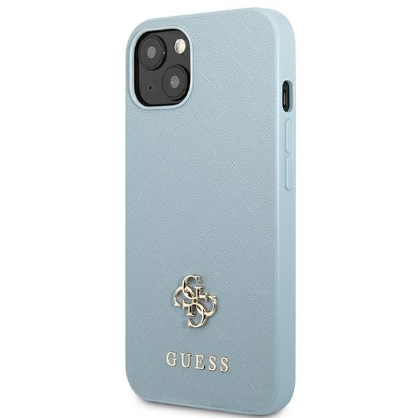 GUESS GUHCP13MPS4MB IPHONE 13 / 14 / 15 6.1" NIEBIESKI/BLUE HARDCASE SAFFIANO 4G SMALL METAL LOGO