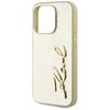 Etui Karl Lagerfeld Wrinkled Metal       Signature do iPhone 15 Pro Max złoty