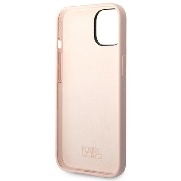 Etui Karl Lagerfeld Silicone Choupette Body na iPhone 14 Plus - jasnoróżowe
