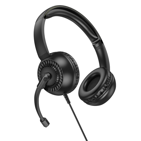 Słuchawki przewodowe nauszne Jack 3,5 mm Hoco W112 czarne