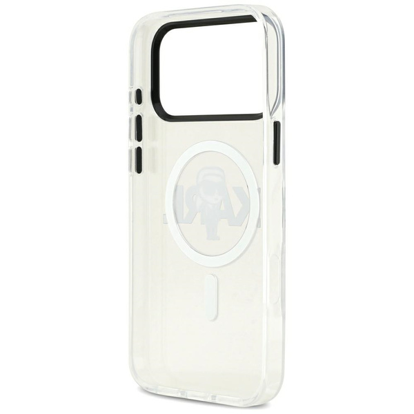 Etui Karl Lagerfeld IML Karl Sketch Logo MagSafe do iPhone 17 Pro Max przezroczysty