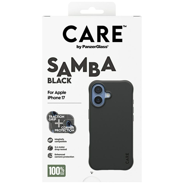 Etui CARE by PanzerGlass Fashionable     Samba MagSafe do iPhone 17 czarny