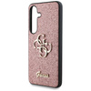 Etui Guess Fixed Glitter Big 4G Metal Logo do Samsung Galaxy S25 różowy