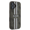 Guess GUHMP16MP4RPSW iPhone 16 Plus6.7" brązowy/brown hardcase 4G Printed Stripes MagSafe