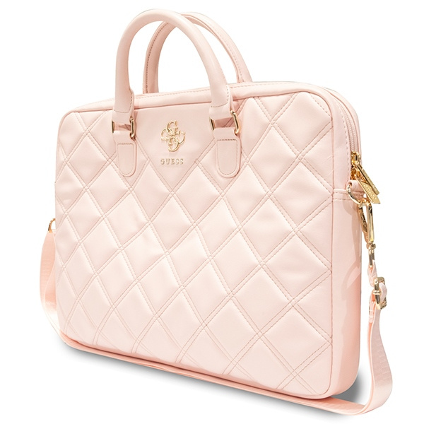 Guess Torba GUCB15ZPSQSSGP 16"różowy/pink Quilted 4G