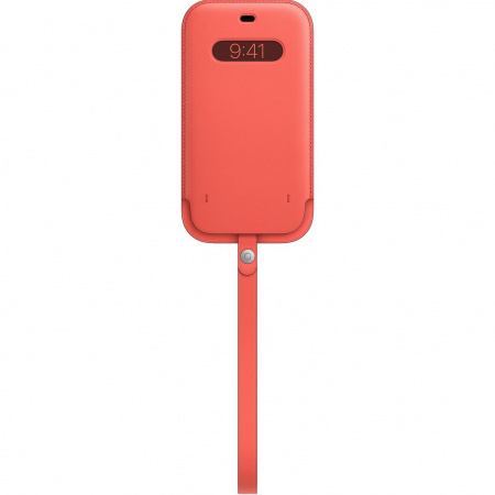 APPLE LEATHER SLEEVE MHYF3ZM/A CASE IPHONE 12 PRO MAX PINK CITRUS OPEN PACKAGE