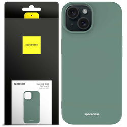 Spacecase Etui Silicone Case iPhone 15 dark green