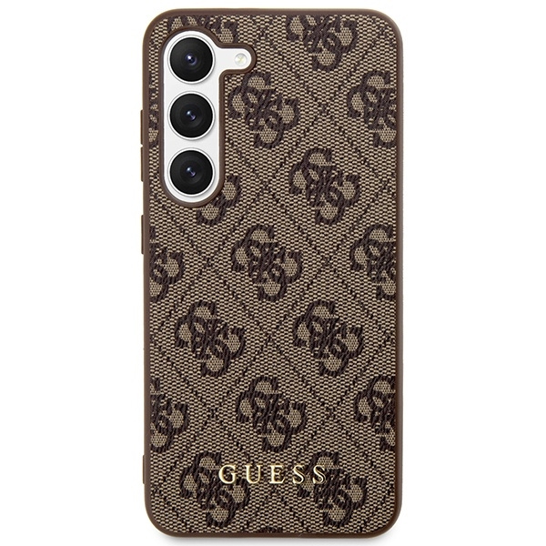 GUESS GUHCS23MG4GFBR S23+ S916 BRONZE/BROWN HARD CASE 4G METAL GOLD LOGO