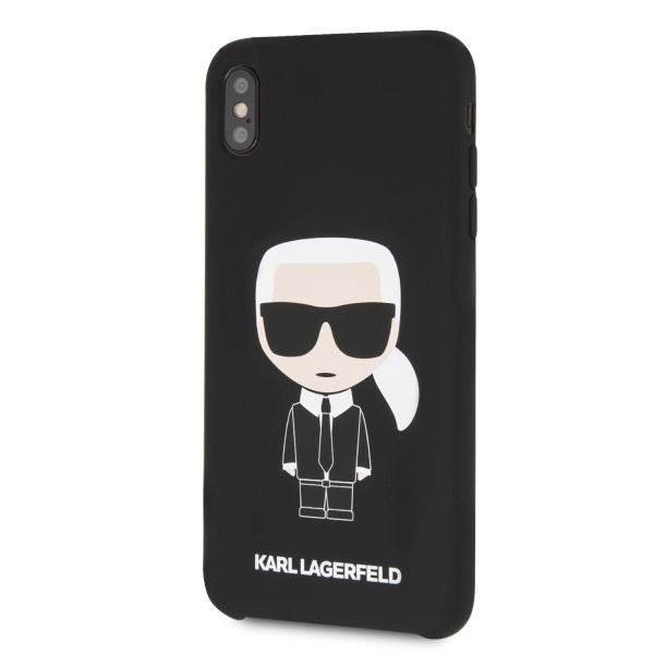 Karl Lagerfeld KLHCI65SLFKBK iPhone XsMax  hardcase czarny/black Silicone Iconic