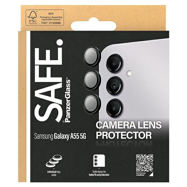 SAFE by PanzerGlass Sam A55 5G A556 Hoops Camera czarny/black SAFE95689